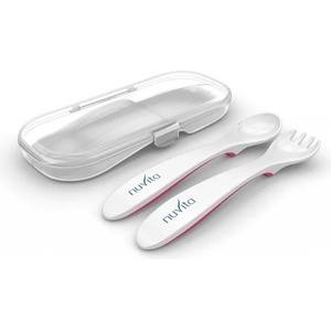Nuvita Комплект вилица и лъжица в кутийка Nuvita, розов (8477) - ozone