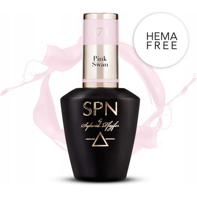 Hybridní lak na nehty nude světle růžový 871 Pink Swan 8 ml SPN Nails
