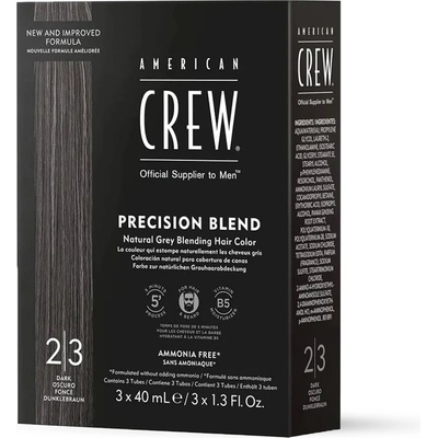 American Crew Боя за коса за мъже - тъмно кестенява PRECISION BLEND DARK-2/3 3x40mL (12010324835)