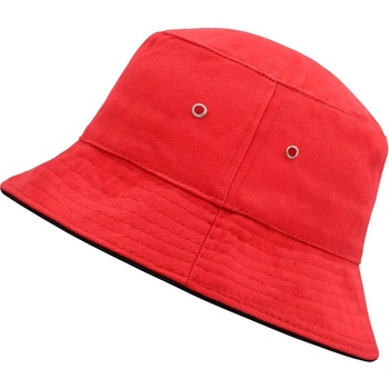Myrtle Beach Bavlnený klobúk MB012 červená / čierna