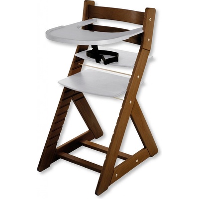 Hajdalánek Rostoucí židle Ela velký pultík ořech / světle šedá