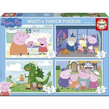 Educa Детски пъзел 4 в 1 Educa - Peppa Pig (EDU20329)