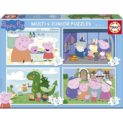 Educa Детски пъзел 4 в 1 Educa - Peppa Pig (EDU20329)