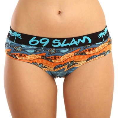 69SLAM Dámske nohavičky bamboo ocean lines GWBLIN BB