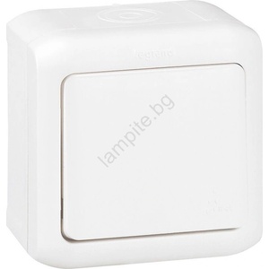 Legrand - стенен еднополюсен ключ № 1 FORIX IP44 бял (LR0111)