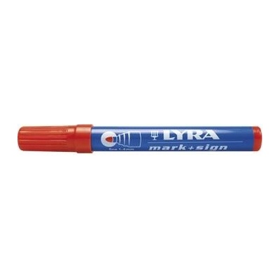 LYRA permanentní popisovač 112, tl. tahu 1-4 mm, červená, kulatý hrot
