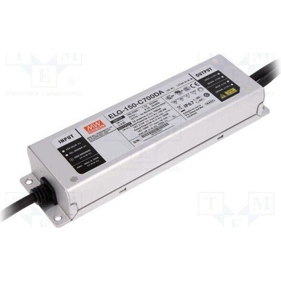 MEAN WELL ELG-150-C700DA Napájecí zdroj: spínaný; LED; DALI; 150W; 107÷214VDC; 700mA; IP67