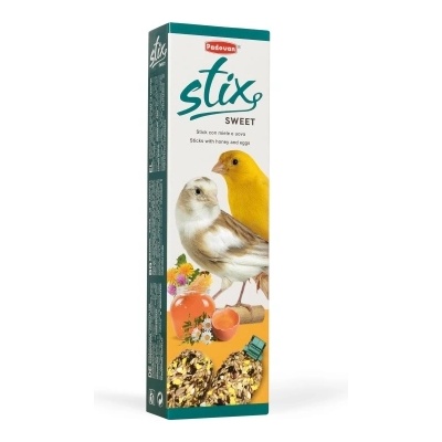 Padovan Stix sweet canarini - Допълнителна храна за канарчета , пръчици с мед и яйце, 80 гр