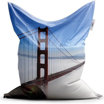 Sablio Sedací vak Golden Gate v hmle 150x100 cm