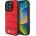 BMW M Perforated And Stitched Line MagSafe калъф за iPhone 16 Pro - червен (3666339324261)