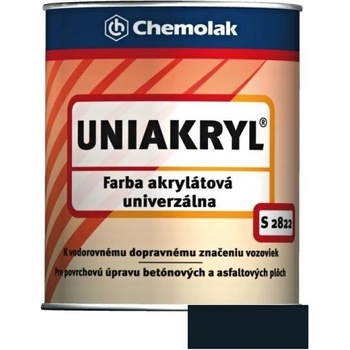 S2822 Uniakryl 0199 čierna 0,75kg farba na značenie ciest, na asfalt a betón