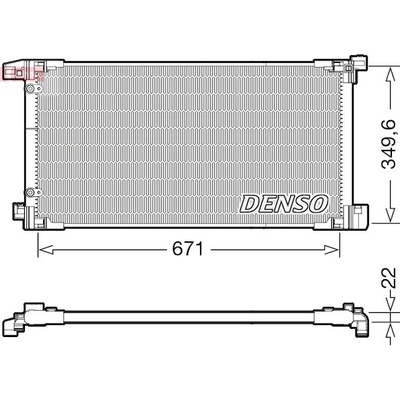 Kondenzátor, klimatizace DENSO DCN50114