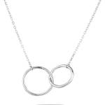 Swan Сребърно колие рингове с цирконий XH4114N Swan