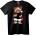 NOONEBRAND Тениска Дядо Коледа с слушалки - M, Black