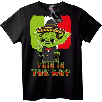 NOONEBRAND Тениска Baby Yoda Мексикански стил - XS, Black