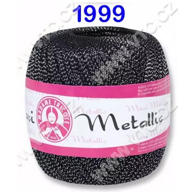 MADAME TRICOTE PARIS Příze Maxi - klasická i Metallic Maxi: Metallic - 1999 Černá + stříbro