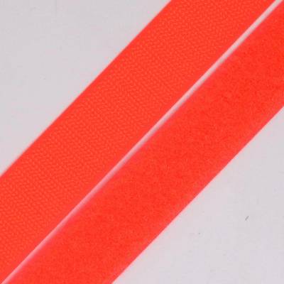 Suchý zip háček + plyš 25 mm reflexní oranžová, návin 25m