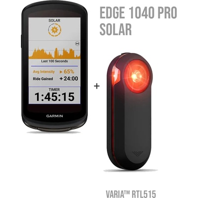 Garmin Edge 1040 Pro Solar + Garmin Varia RTL 515