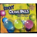 Mikrotrading Míček lepící 4 cm svítící ve tmě 3 ks