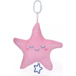Amek toys Плюшена бебешка латерна звезда светеща розова 25 см - igrachko