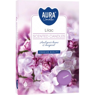 AURA 6 бр. чаени свещи aura с аромат на люляк (p15-38)