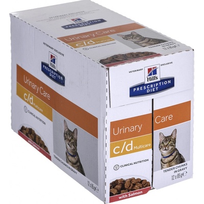 Hill"s Prescription Diet c/d Multicare Starostlivosť o močový systém losos 12 x 85 g