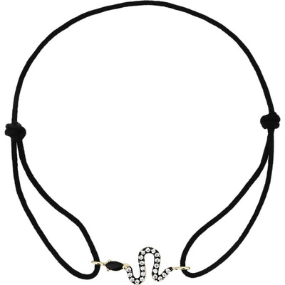 Bealio 13785 stříbrný náramek HAD pozlacený shamballa provázek 17+3 cm 03-13785-3706