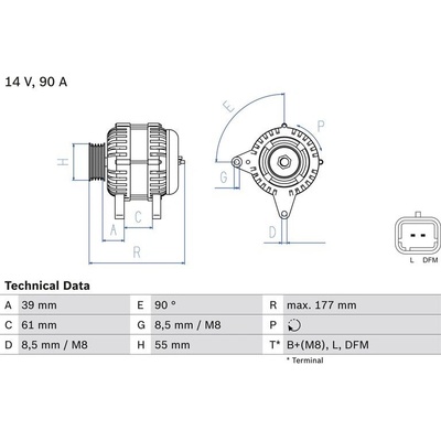 BOSCH 0 986 083 190 generátor (0986083190)