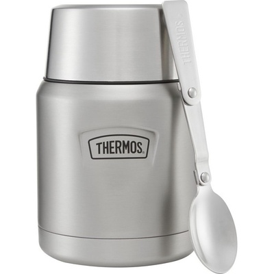 Thermos Termoska na jídlo se skládácí lžící a šálkem nerez mat 470 ml