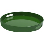 FUZHOU FUZHOU-Сервитьорска табла КРЪГ с борд ЗЕЛЕНА ø33xh4cm (JQY17-7097C-4) (015216)