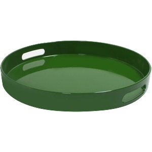 FUZHOU FUZHOU-Сервитьорска табла КРЪГ с борд ЗЕЛЕНА ø33xh4cm (JQY17-7097C-4) (015216)