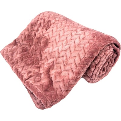 Home Elements Mikroflanelová deka 220 GSM Staroružová Jacquard 150x200