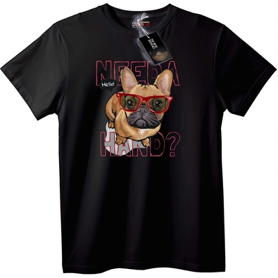 NOONEBRAND Тениска Нужда от Ръка? Куче - S, Black