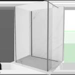 Mexen Kioto стена за душ Walk-in 110 x 105 x 30 cm, прозрачно, оръжейна стомана - 800-110-105-221-95-00-030 (800-110-105-221-95-00-030)