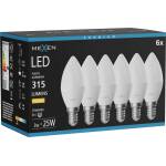 Mexen Nova 6x LED крушка E14, C37, 3W, Топло - 3000K, 315 lm - L102-E14-0330-01x06 (L102-E14-0330-01x06)