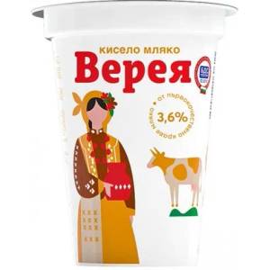 Верея Кисело мляко Верея 3, 6% 400гр