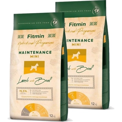 Fitmin Dog Mini Maintenance Lamb & Beef 2 x 12 kg