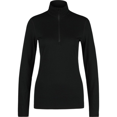 Icebreaker Дамско мериносово термобельо Icebreaker Women's 200 Oasis L/S Half Zip Merino longsleeve - Black (115-2261-0213)