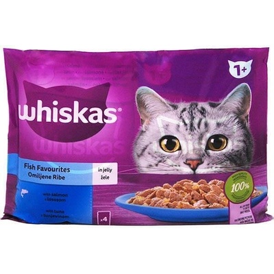 Whiskas Adult - пауч с рибни ястия 4x85гр