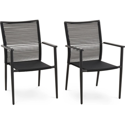di volio sada 2ks zahradních židlí Codi černé