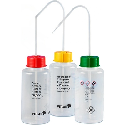 Tryska s potiskem Isopropanol, 250 ml, široký hrdlo GL45 – PE-LD