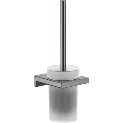 Hansgrohe AddStoris držiak na WC kefu nástenný kartáčovaný čierny chróm HAN 41752340