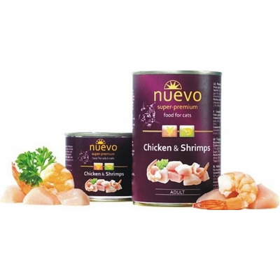 NUEVO CAT Adult Kuracie s krevetami 6 x 400 g