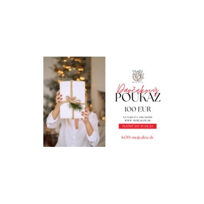 Darčeková poukážka Moje Aloe Suma 100 Euro