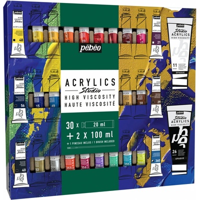 Sada akrylových barev Studio Acrylic PÉBÉO 30x20 ml – Zbozi.Blesk.cz