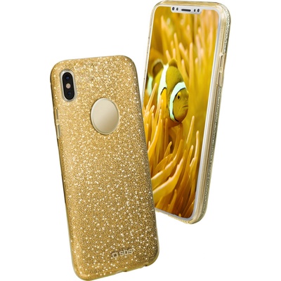 SBS Sparky Glitter iPhone X zlaté TESPARKYIPXG