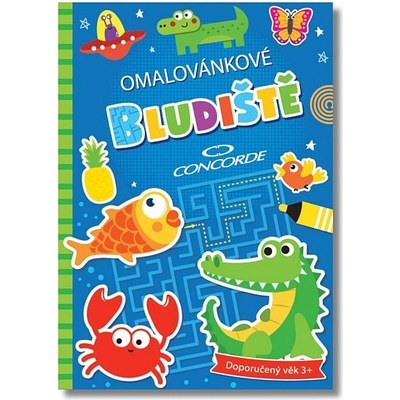 Maľovankové labyrinty Concorde zábavné omaľovánky s hlavolamami pre deti