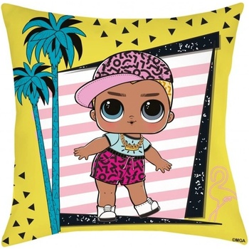 Halantex vankúš L.O.L. Surprise žltý s palmami 40x40