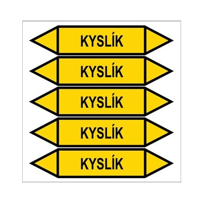 Značení potrubí, kyslík PZGL 007734