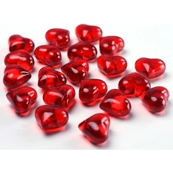 Party dekoration Dekorácia srdce červené 2,1cm